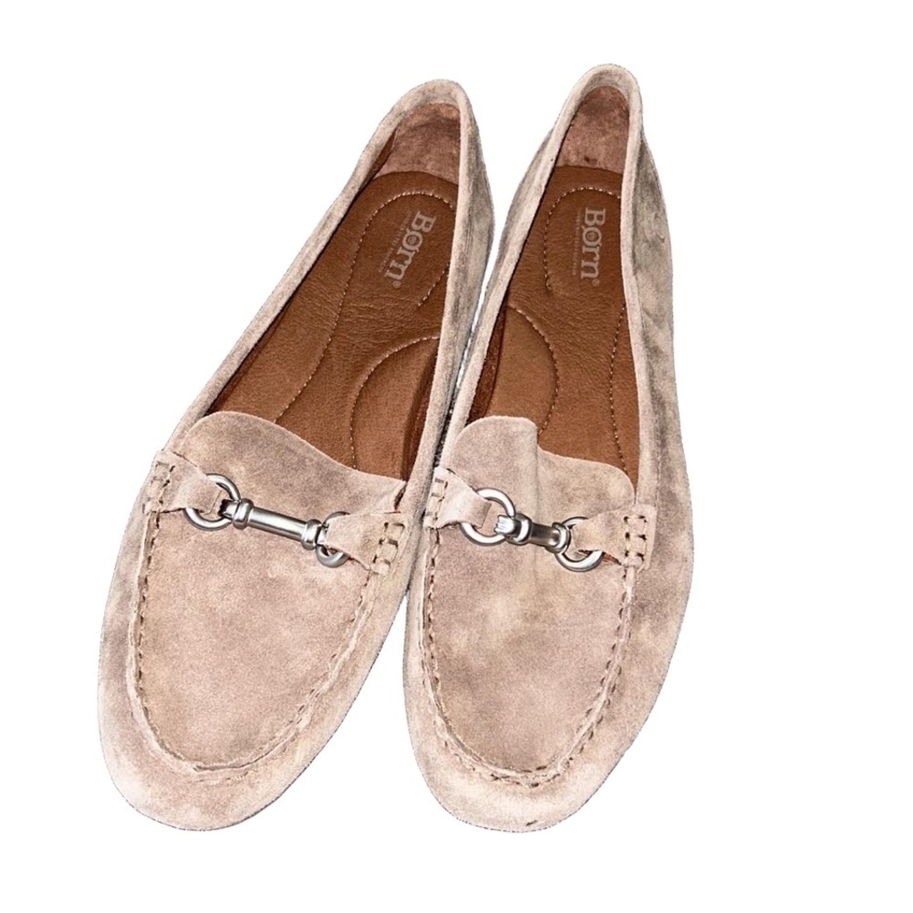 Nwot Born Men’s Leather Casual Beige Tan Loafers Size 11
